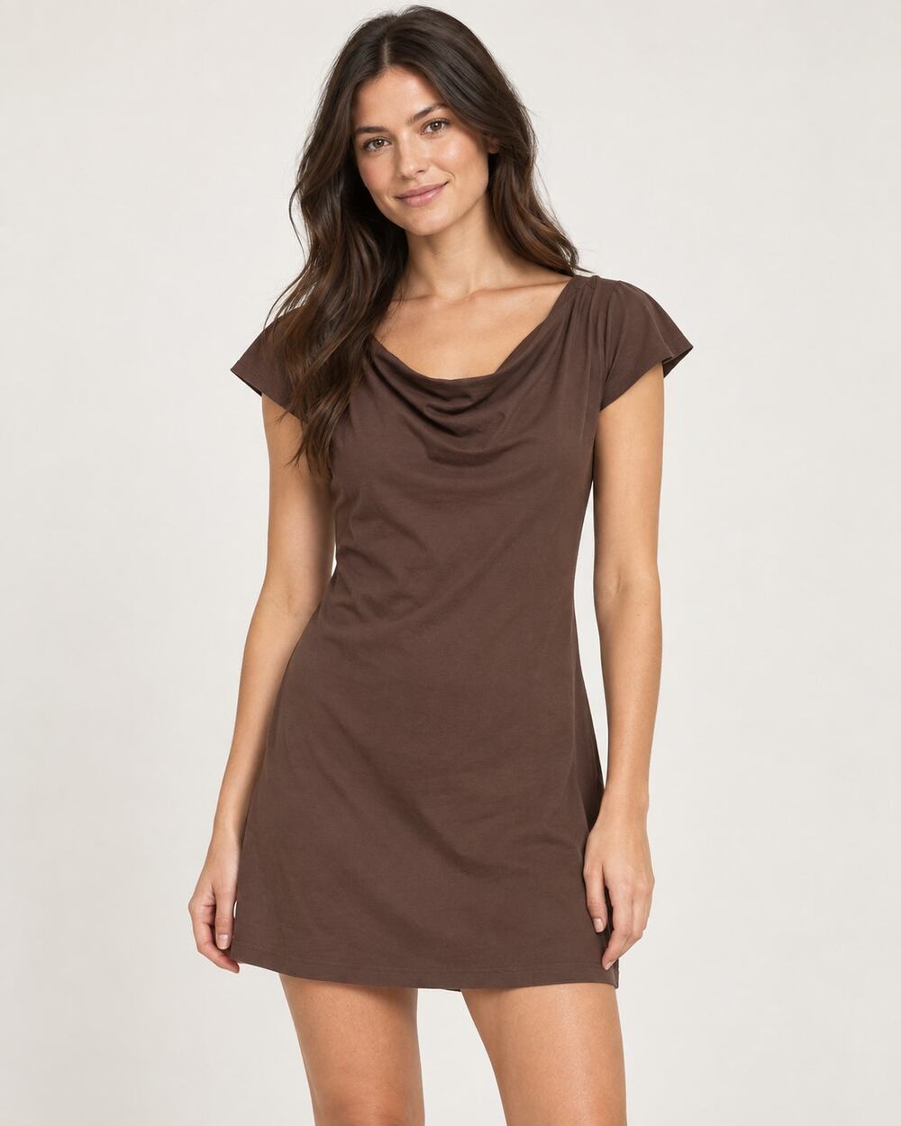 NWT Reformation Brown Draped Mini Dress Size Small